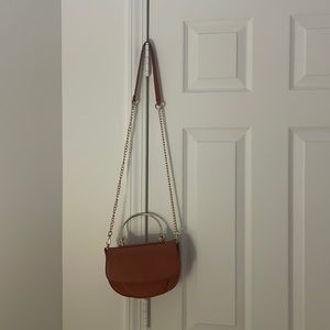 Melie Bianco brown leather cross body